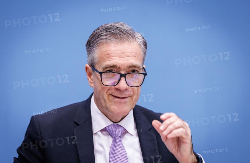 Wolfgang Büchner, Deputy Government Spokesman, recorded during a government press conference in Berlin, 12 April 2024