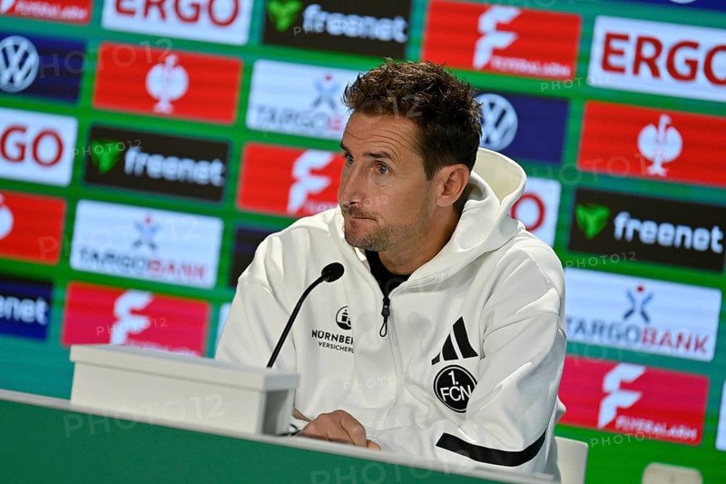 Press conference PK Coach Miroslav Klose 1. FC Nürnberg FCN Portrait disappointed DFB Cup, PreZero Arena, Sinsheim, Baden-Württemberg, Germany, Europe