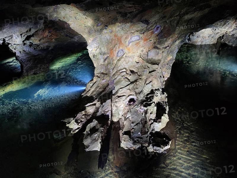 Visitor gallery of the Steinkaulenberg gemstone mines, show mine in Idar-Oberstein, Rheinpland-Pfalz, Germany, Europe