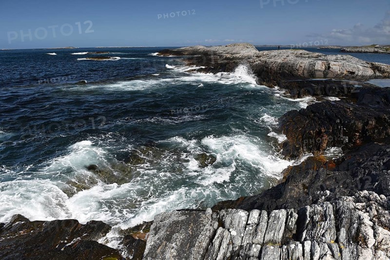 Archipelago landscape in Norway on the Atlantic