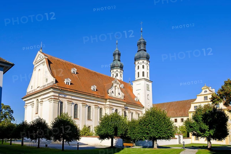 St Peter and Paul Minster, Obermarchtal Monastery, Obermarchtal, Alb-Donau district, Upper Swabia, Baden-Württemberg, Germany, Europe