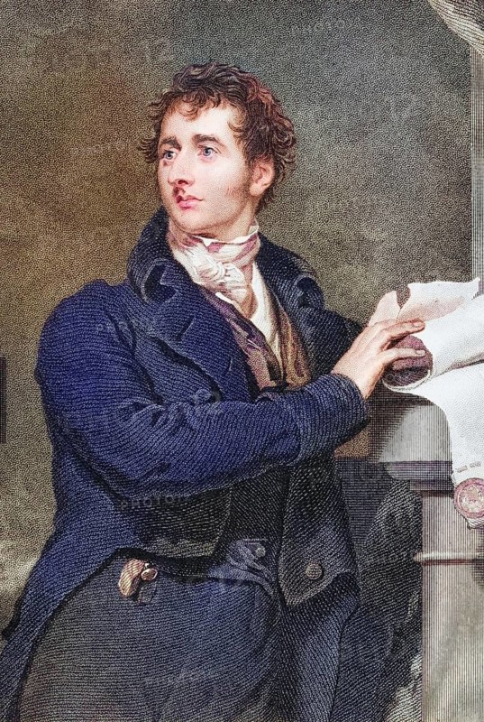 Sir Francis Burdett, 5th Baronet (born 25 January 1770 in Foremarke Hall died 23 January 1844 in London) was a British reformist politician, Historical, digitally restored reproduction from a 19th century original, Record date not stated