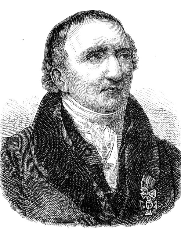 Johann Gottfried Schadow (20 May 1764, 27 January 1850) was a Prussian graphic artist and the most important sculptor of German Classicism, Historical, digital reproduction of an original from the 19th century