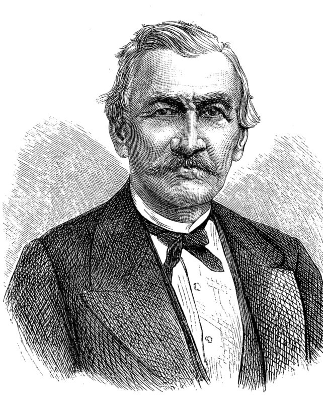 Gottfried Semper, 29 November 1803, 15 May 1879, was a German architect and art theorist in the middle of the 19th century, Historical, digital reproduction of an original 19th century model