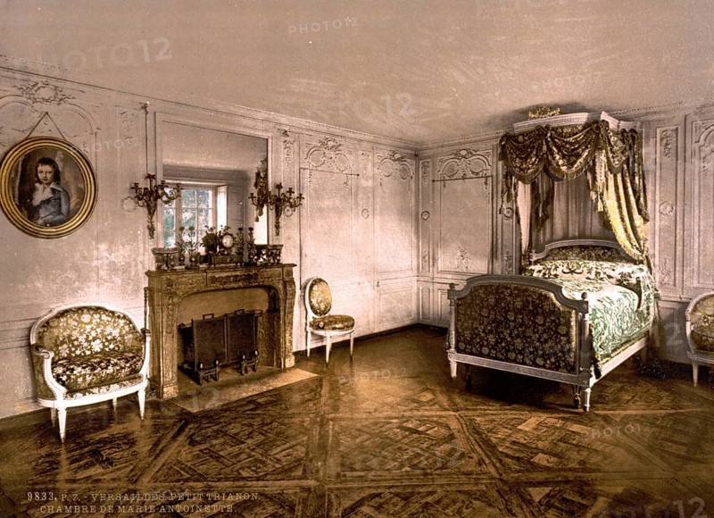 Petit Trianon, pleasure palace in the park of Versailles, chamber of Marie Antoinette, Versailles, France, ca 1890, Historical, digitally restored reproduction from a 19th century original, Record date not stated, Europe