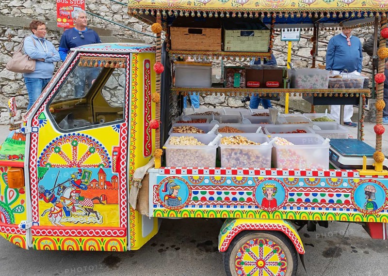 Vintage Ape car, Taormina, Sicily, Italy, Europe