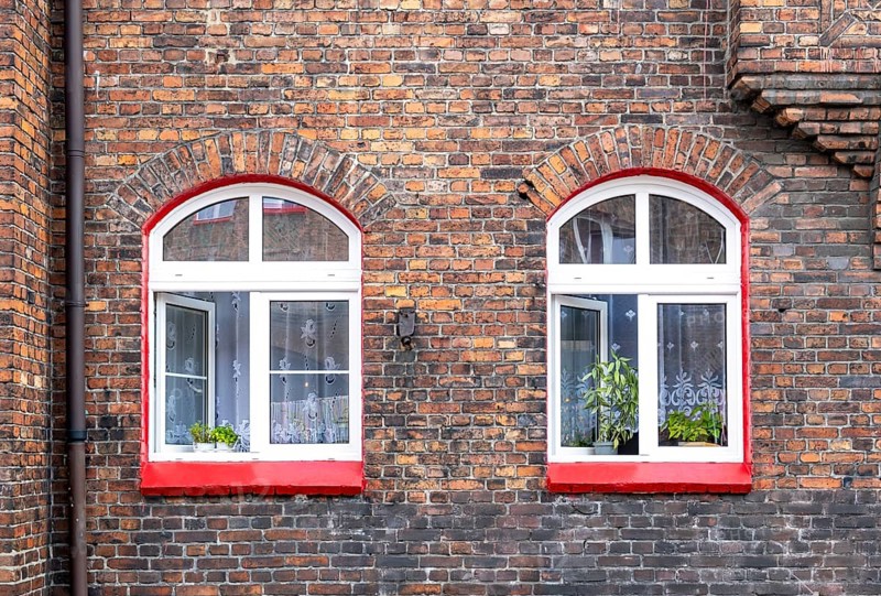 Red-brick workers' housing estates, architecture of the Nikiszowiec Historic Mining District, Katowice, Poland, Europe