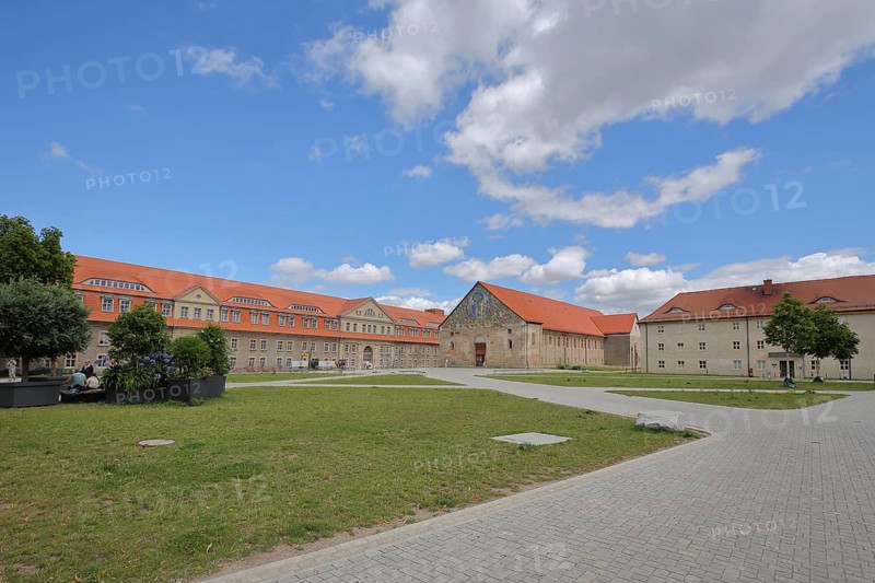 Paradise Gardens building, garden paradises on the citadel, Petersberg, Erfurt, Thuringia, Germany, Europe