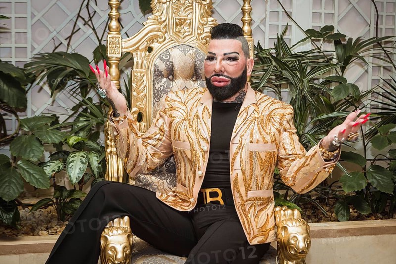 Harald Glööckler at the presentation of the Pompöös Provence furniture and homewear collection by star designer Harald Glööckler at the Hotel Adlon, Berlin, 19 June 2024. The Pompöös Provence by Casa Padrino collection consists of bedroom furniture, seating furniture and carpets