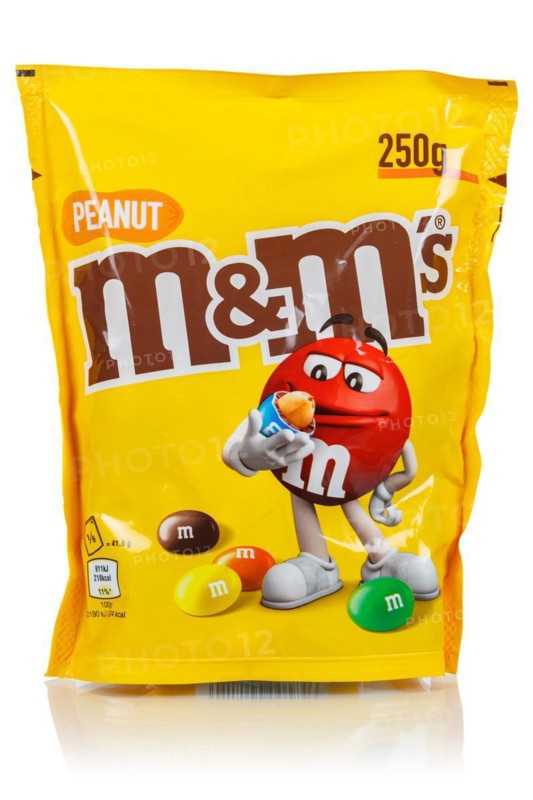 M&M's chocolate lentils Peanut by Mars Inc. cut-out isolated