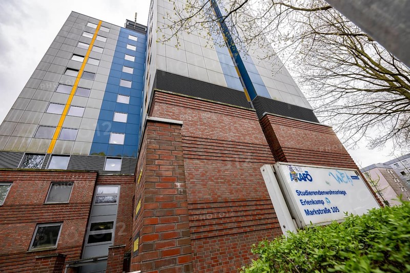 Student residence of the Akademisches Förderungswerk, close to the Ruhr University Bochum, furnished rooms are rented to students, Bochum, North Rhine-Westphalia, Germany, Europe