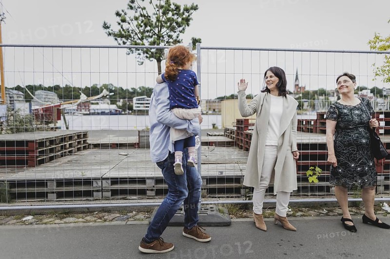 Annalena Bärbock (Alliance 90/The Greens), Federal Foreign Minister, photographed during her trip to Germany in Flensburg, 25 July 2024. /