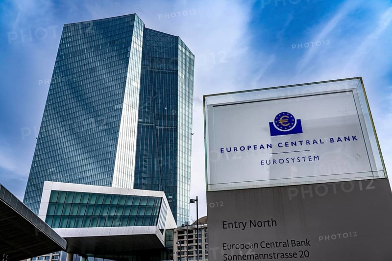 Building of the European Central Bank, ECB, in Frankfurt am Main, Skyline, Hesse, Germany, Europe