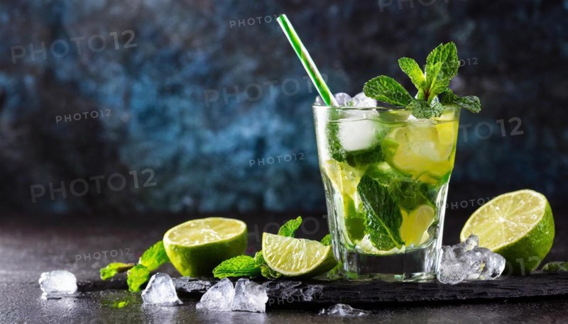 Drink, alcohol, cocktail, a mojito, AI generated, AI generated