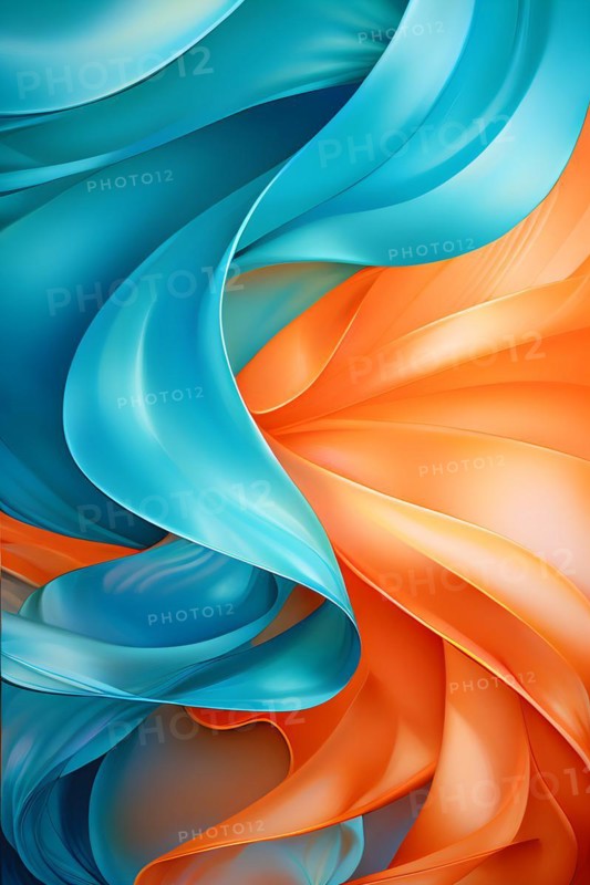 Background of softly flowing ribbons with color weaves intricately throughout the backdrop, AI generated
