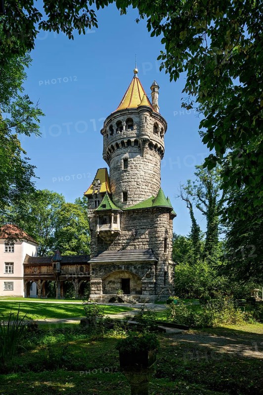 Mother Tower by Hubert von Herkomer at the Herkomer Museum, Historicism, Old Town, Landsberg am Lech, Upper Bavaria, Bavaria, Germany, Europe