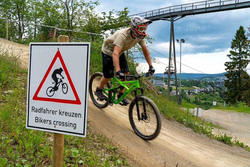 Bikepark Winterberg, on the Kappe mountain, 11 mountain bike downhill trails, in all levels of difficulty, Sauerland, North Rhine-Westphalia, Germany, Europe