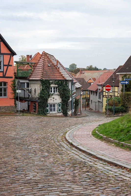 Old town with historic half-timbered houses, Plau am See, Mecklenburg-Vorpommern, Germany, Europe