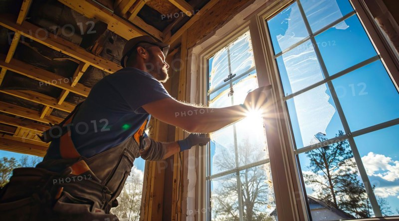Home renovation and house construction worker does repair and development of residence interiors, AI generated