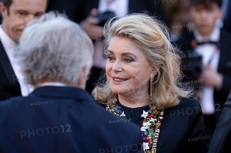 Cannes, France, 21 May 2024: Catherine Deneuve at the premiere of Marcello Mio on the red carpet of the Palais des Festivals during the 77th Cannes International Film Festival. The 77th Cannes International Film Festival will take place from 14 to 25 May 2024, Europe