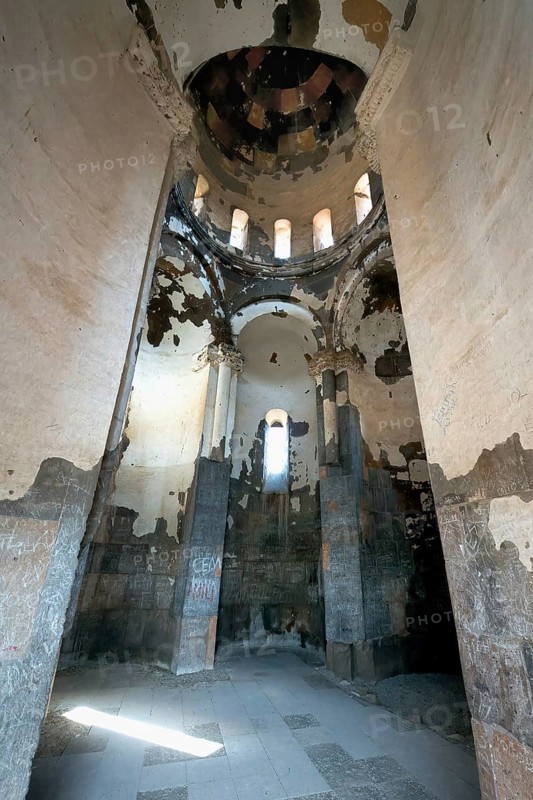 Armenian Church of St Gregory of the Abughamrents, Interior, Ani Archaeological site, Kars, Turkey, Asia