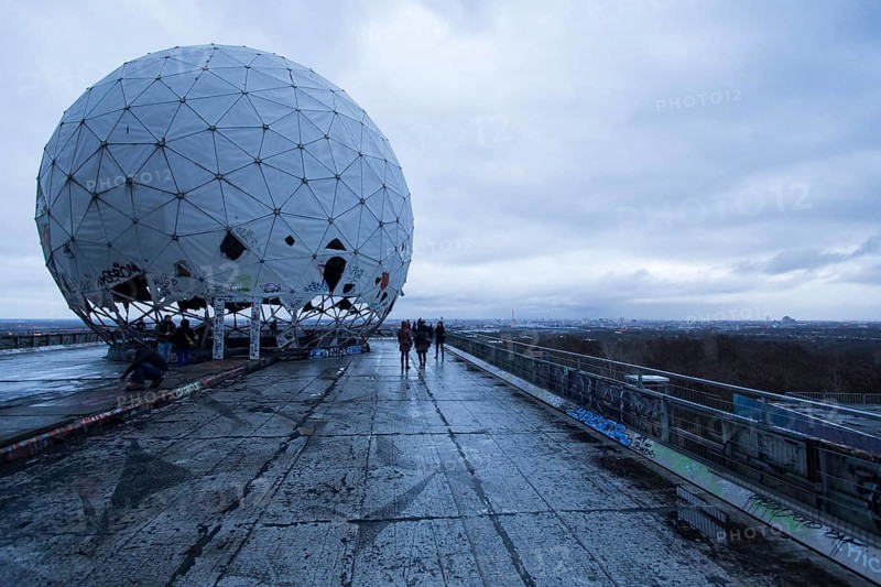 Radar dome on the former listening station on Teufelsberg, Berlin, 22 December 2024