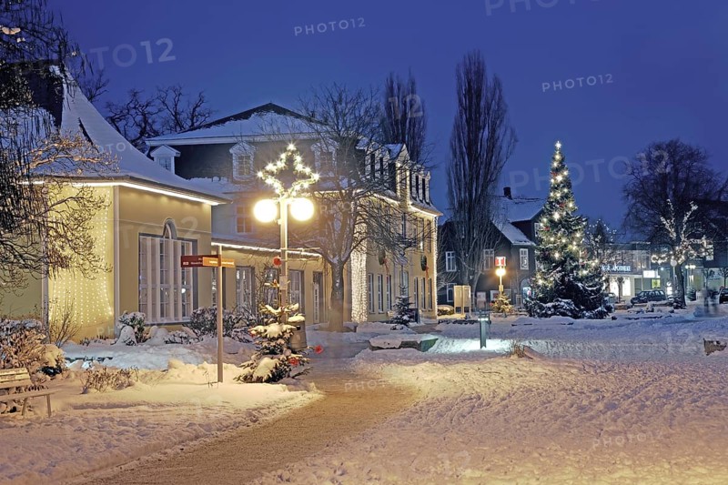 Christmas lights winter snow Bad Nenndorf Germany