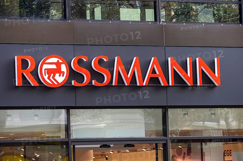 Rossmann. Logo of the drugstore company. Berlin, Germany, Europe