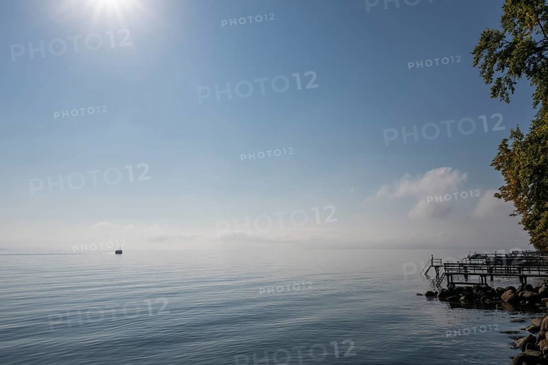 Jetty, jetty, jetties, windless, sunny day, Humblebæk, Nivå Bugt, Hovedstaden, Øresund coast, Denmark, Europe