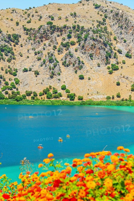 Lake Kournas, Georgioupolis, Chania, Crete, Greek Islands, Greece, Europe