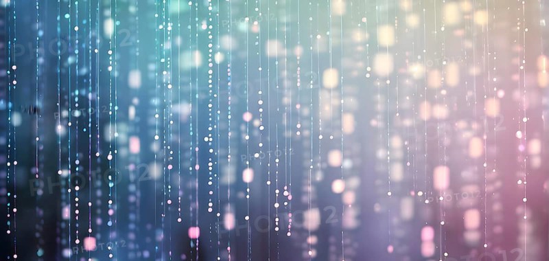 Abstract animation of binary code cascading down like digital rain, representing data insights, pastel hues, AI generated
