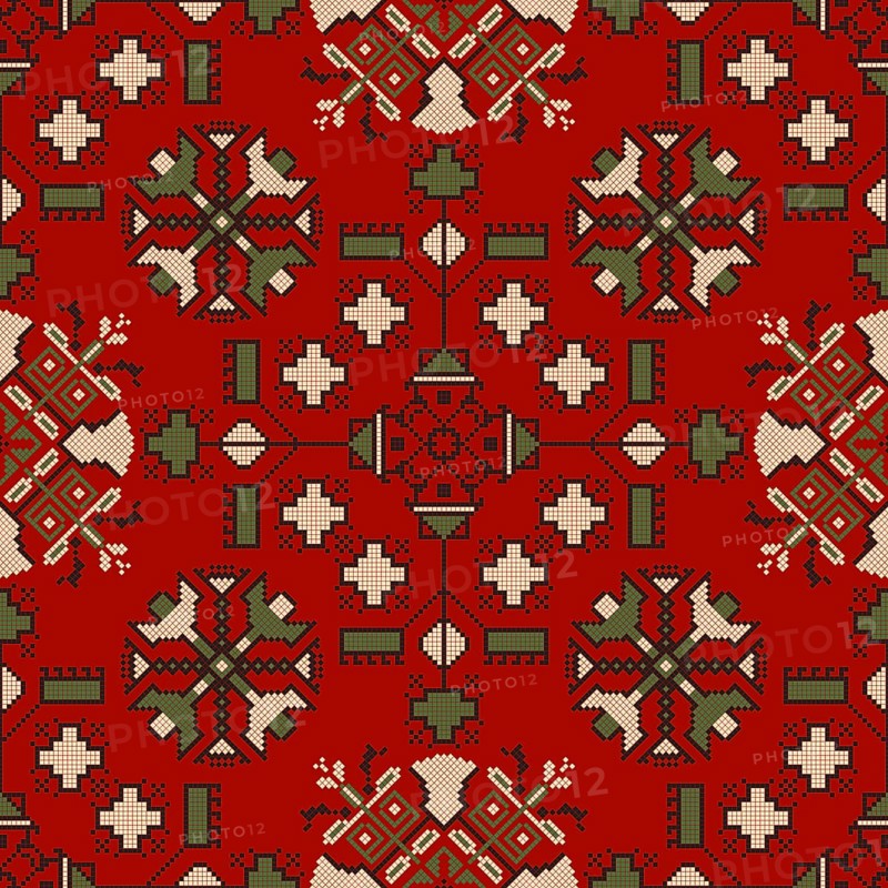 Traditional Bulgarian embroidery vector pattern