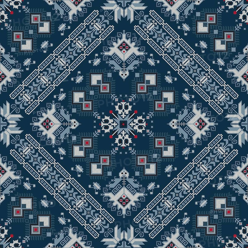 Traditional Bulgarian embroidery vector pattern