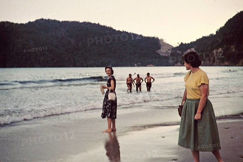 People at Maracas beach in the evening, Port of Spain, Trinidad