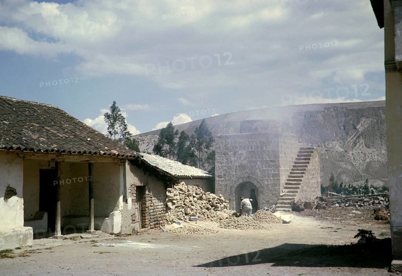 Brickworks and construction work, Ciudad Mitad del Mundo, Pichincha, Ecuador, South America 1962, South America