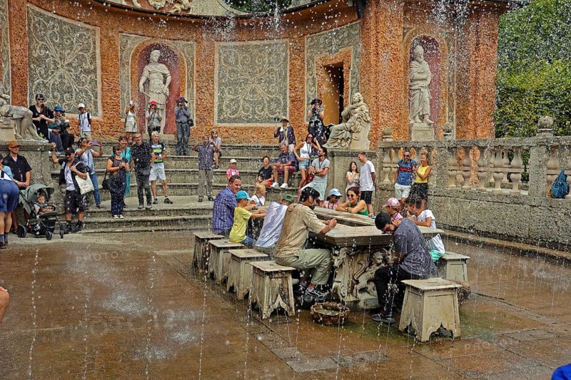 Hellbrunn Palace, pleasure palace, trick fountains, Salzburg, Austria, Europe