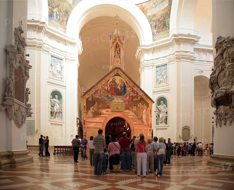 Portiuncula, Portiuncula, chapel in Santa Maria degli Angeli, Our Lady of the Angels, basilica below Assisi, built around the Portiuncula chapel and the chapel where St Francis of Assisi died, Umbria, Italy (for editorial use only)