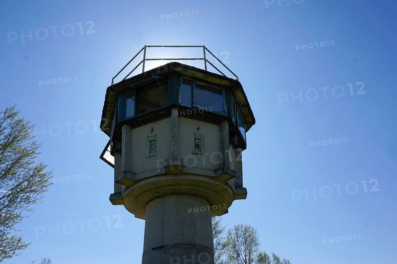 Hötensleben border memorial, former GDR border fortifications in Hoetensleben, today the state border between Saxony-Anhalt and Lower Saxony, 22 April 2019