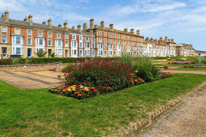 Historic buildings, Wellington Esplanade, Lowestoft, Suffolk, England, UK built 1853 architect J L Clemence for Sir Samuel Morton Peto