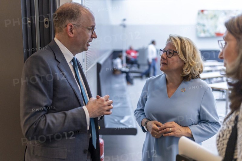 Svenja Schulze (SPD), Federal Minister for Economic Cooperation and Development, recorded during a discussion at the SPD parliamentary group meeting in the German Bundestag in Berlin, 9 April 2024