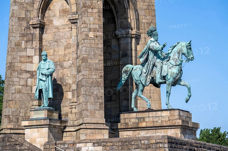 Kaiser Wilhelm Monument at Hohensyburg Castle, near Dortmund, North Rhine-Westphalia, Germany, Europe