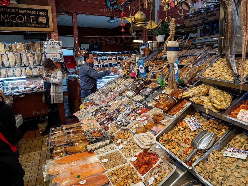 Fish market, Mercado Angelmo, Puerto Montt, Chile, South America