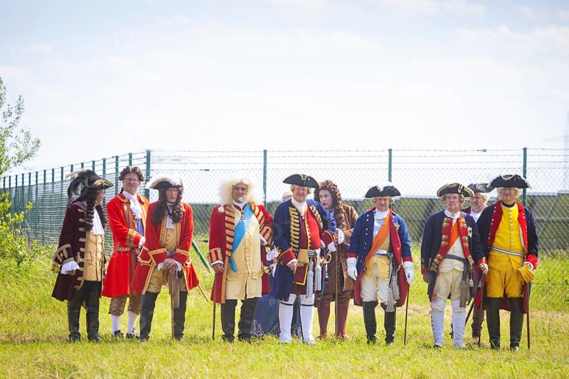 The Great Encampment near Mühlberg, also known as the Lustlager von Zeithain, was a grandiose troop display by Augustus the Strong, combined with a display of royal splendour, which took place from 31 May to 28 June 1730 not far from the towns of Riesa and Großenhain between the villages of Zeithain, Glaubitz and Streumen. Since 2022, a re-enactment has been taking place on the historic site, which is dedicated to recreating the camp of 1730, Zeithainer Lustlager, Zeithain, Saxony, Germany, Europe