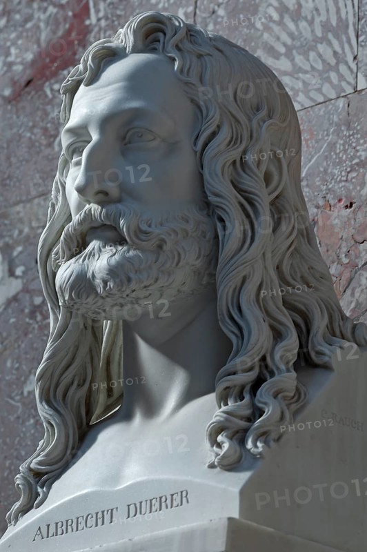 Bust of Albrecht Dürer, painter 1471-1528, Wallhalla, Donaustauf, Upper Palatinate, Bavaria, Germany, Europe