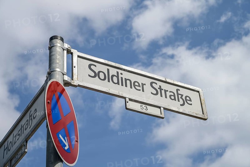 Street sign Soldiner Straße, Gesundbrunnen, Mitte, Berlin, Germany, Europe