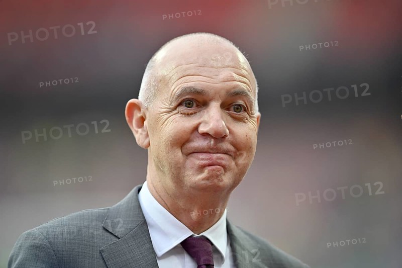 President Bernd Neuendorf GER Portrait, smiles, gesture, gestures, Max Morlock Stadium, Nuremberg, Bavaria, Germany, Europe