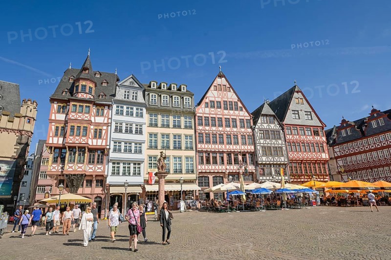 Half-timbered houses, Römerberg Ostzeile, Frankfurt am Main, Hesse, Germany, Europe