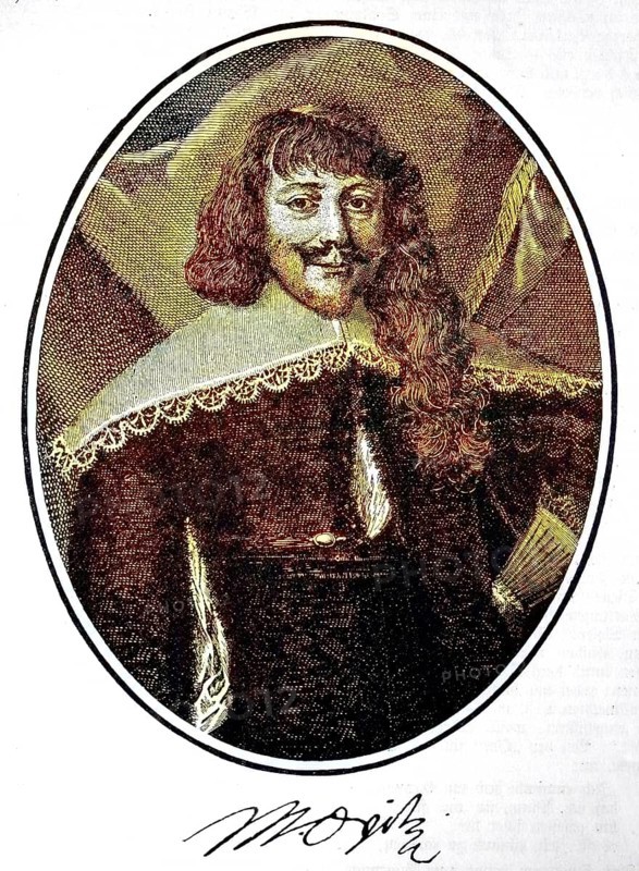 Martin Opitz, ennobled with name multiplication to Opitz von Boberfeld, 23 December 1597, 20 August 1639, was the founder of the Silesian School of Poetry, digital reproduction of an original from the 19th century