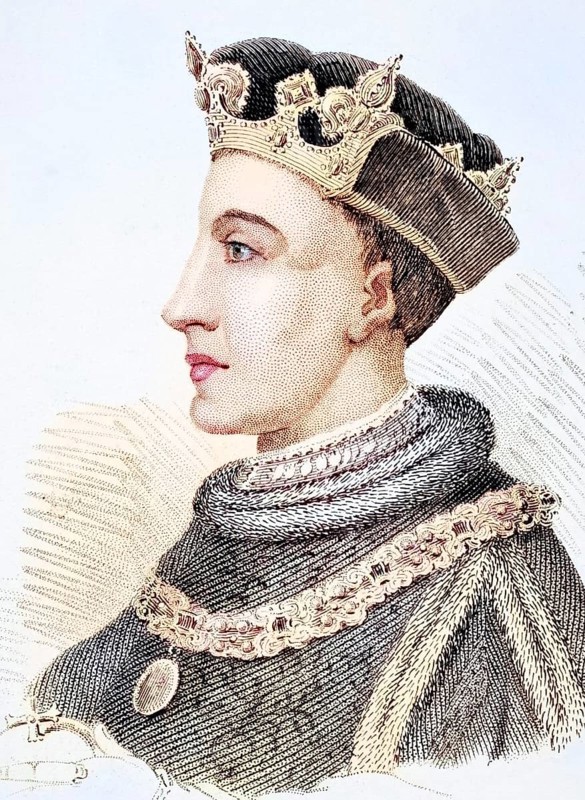 Henry V King of England, 1388-1422, Illustration from Old England's Worthies, published around 1880, Historical, digitally restored reproduction from a 19th century original, Record date not stated