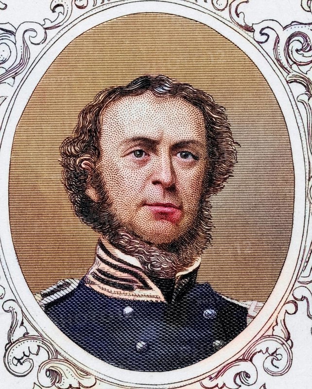 Samuel Francis Du Pont, 1803-1865, Union naval commander during the American Civil War and Rear Admiral of the United States Navy, Historical, digitally restored reproduction from a 19th century original, Record date not stated